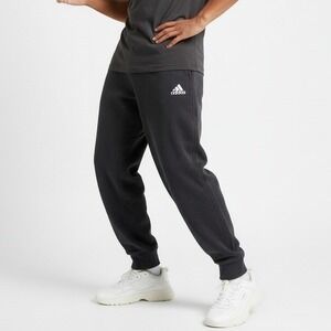 Adidas Mens Fleece Tapered Jogger Sweatpants Black Sporty Large